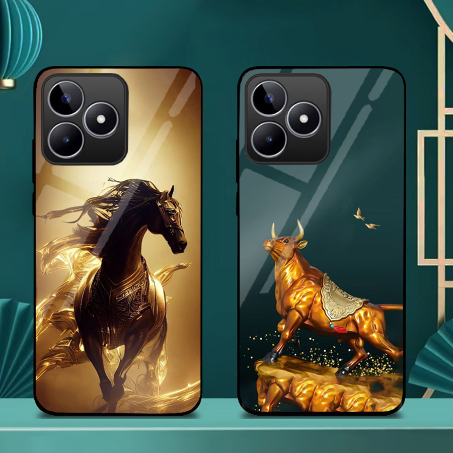 Ốp Lưng REALME C51/ C53 Mặt lưng kính cao cấp, thiết kế độc quyền 12 con giáp