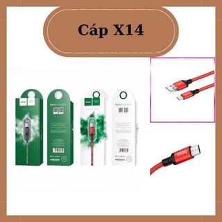 Cáp Sạc nhanh dây dù hoco x14 lp/typec/Micro USB Dây Dù Siêu Bền - Bảo hành 06 tháng