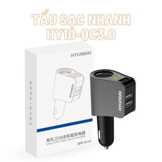 Tẩu sạc ô tô, xe hơi hyundai hy10 4 cổng 💎freeship💎 tẩu sạc nhanh xe hơi xe ô tô