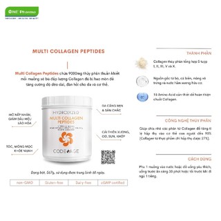 Collagen Bột Thủy Phân Multi Collagen Peptides Codeage Giúp Trẻ Hóa Toàn Diện 567g