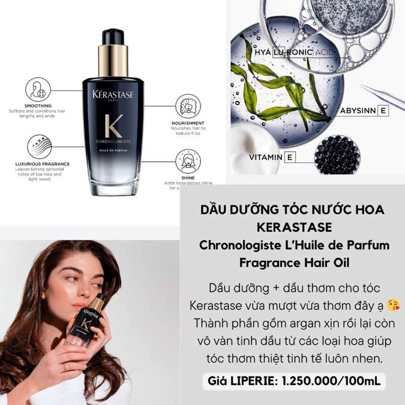 Bộ Sản Phẩm Chăm Sóc Tóc Kérastase Chronologiste Kit Bain Masque Huile Set 3 Món