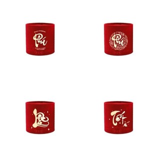 Chậu hoa Trụ nhung đỏ chữ Việt cặp 2 cái
