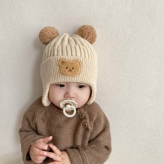 Mũ len bịt tai cho bé trai, mũ len siêu ấm cho bé, nón bịt tai trẻ em,m