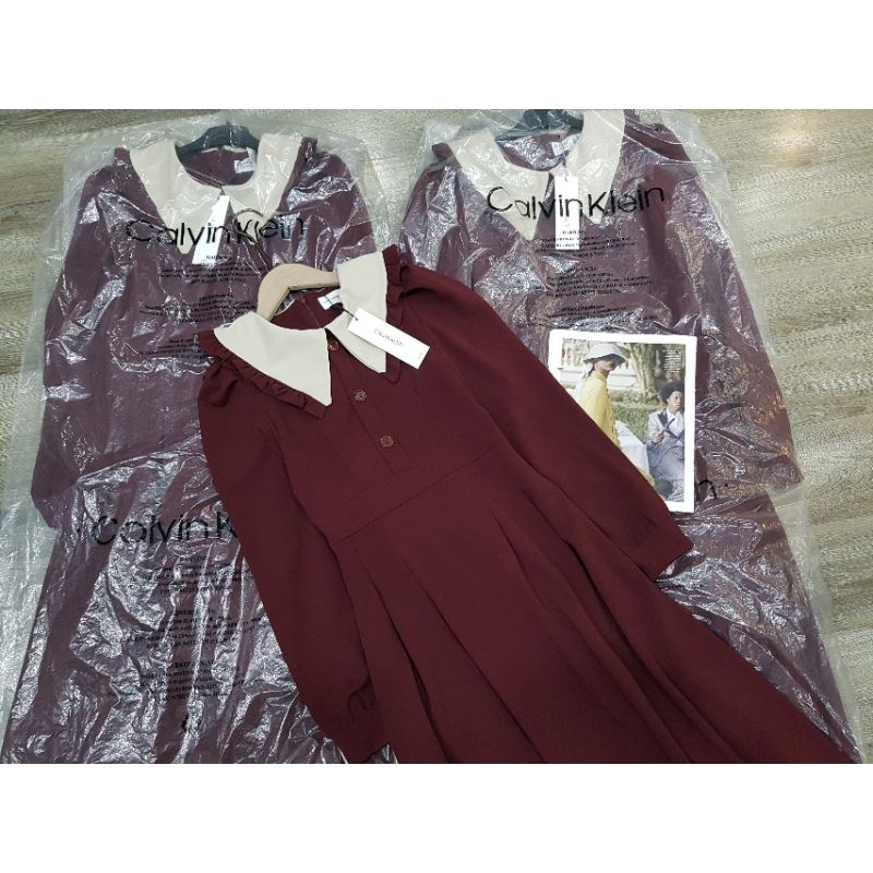 Đầm tay dài CAIVIN KLElN longsleeve midi dress