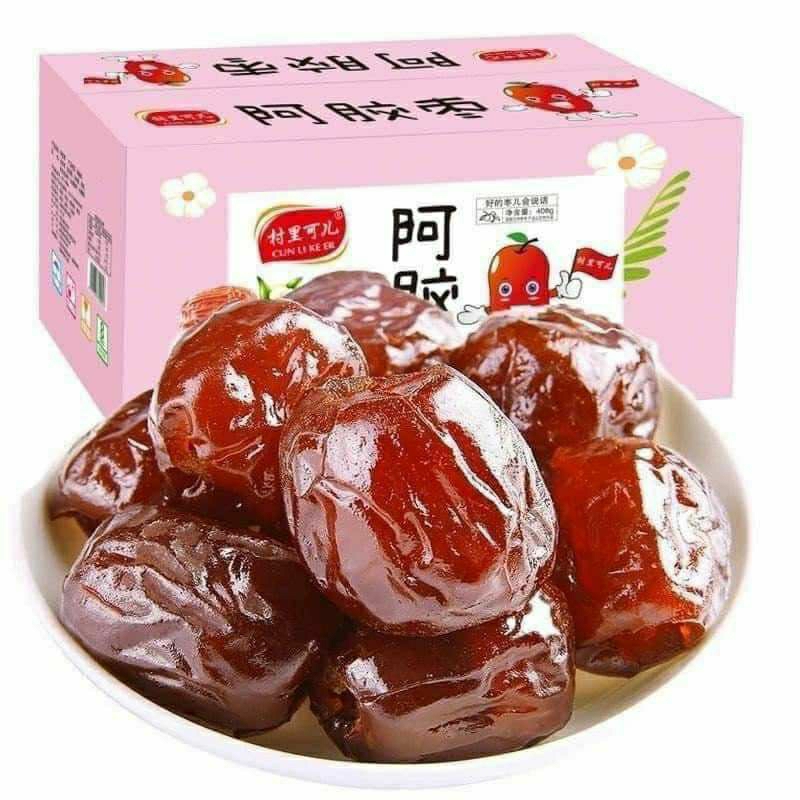 Mứt Táo Dẻo, Táo Dẻo Không Hạt, Táo Dẻo Tân Cương. Hộp 408gr