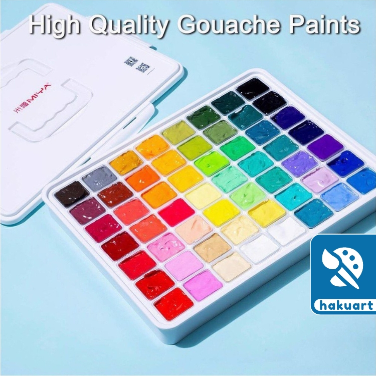 Bộ màu vẽ Gouache MIYA HIMI dạng thạch 30ml 18/24/56 màu - Hoạ cụ Hakuart