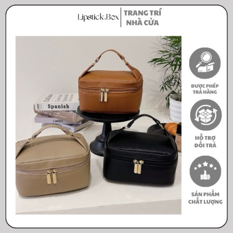 Túi đựng đồ make up, skincare hiện đại sang trọng GR89 | LIPSTICK BOX
