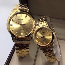 Đồng hồ nữ Halei mặt tròn dây kim loại demi chính hãng Tony Watch 68