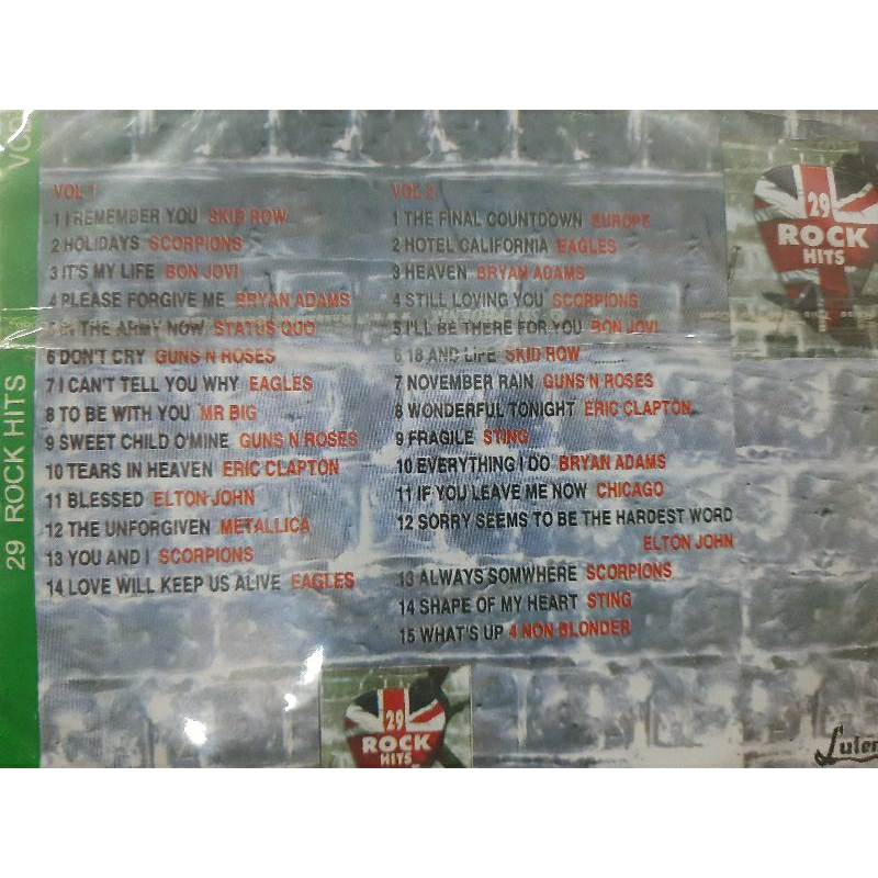 VCD ca nhạc 29 Rock hits