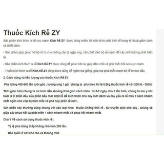Thuốc kích rễ cho cây trồng ZY