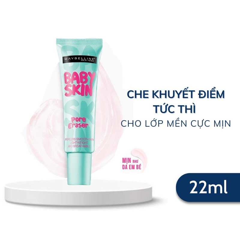 Kem Lót Làm Mịn Da, Che Khuyết Điểm Maybelline Baby Skin Pore Eraser