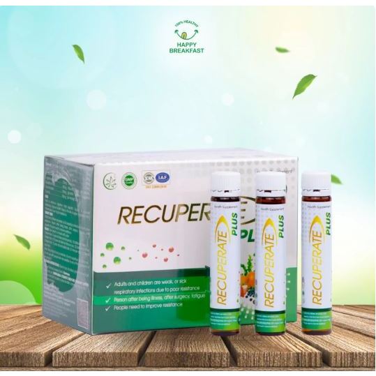 Đạm tươi Recuperate Plus hộp 15 lọ - Giảm mệt mỏi, tăng cường sức khỏe