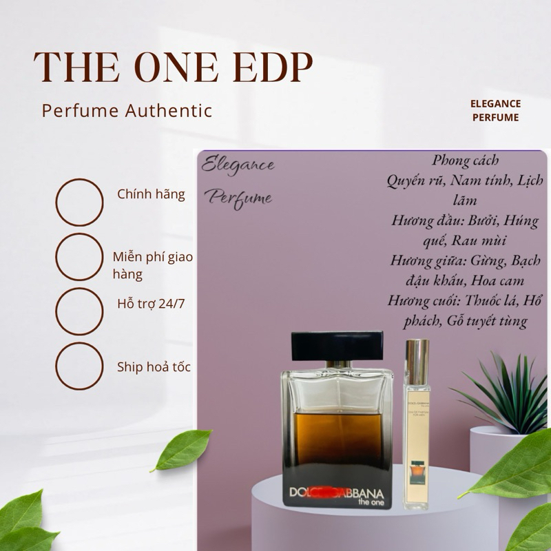 [Mẫu thử] Nước hoa Nam chính hãng The One EDP/ The One Intense nam tính, nước hoa nam chiết ELEGANCE