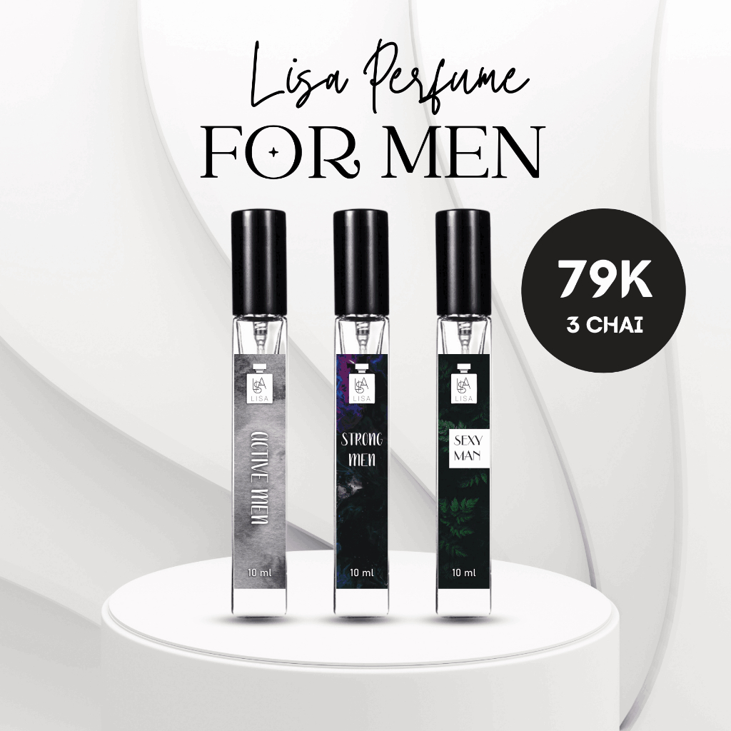 (COMBO 3 CHAI 79K) Nước Hoa Cho Nam Bí Quyết Sự Tự Tin - Sexy Men, Active Men, Strong Men