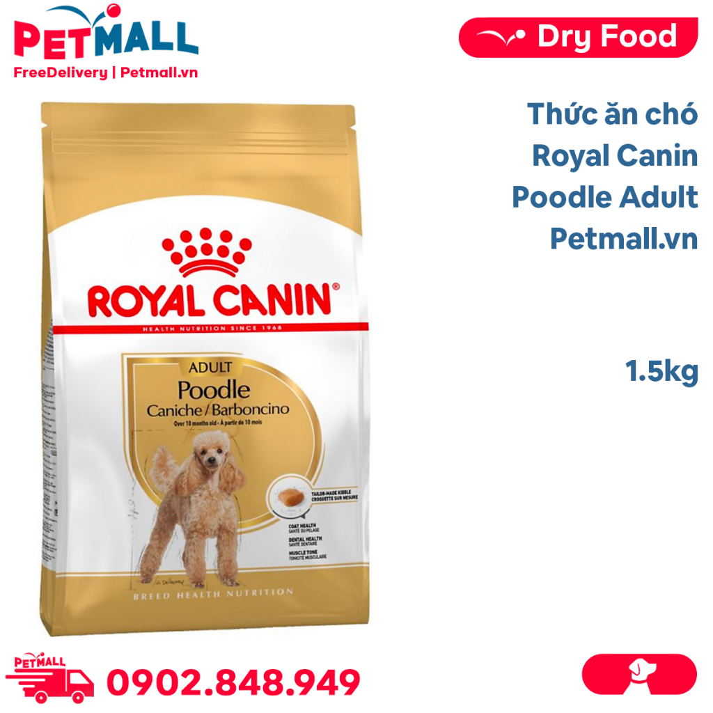 Thức ăn chó Royal Canin Poodle Adult 1.5kg Petmall