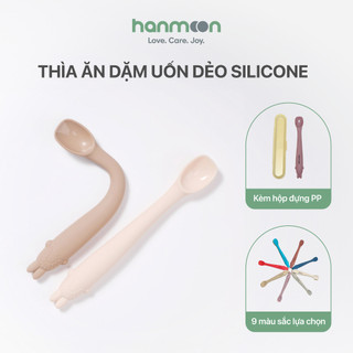 Thìa muỗng ăn dặm silicon cho bé tập xúc Hanin Baby - Thiết kế thông minh, chất liệu an toàn