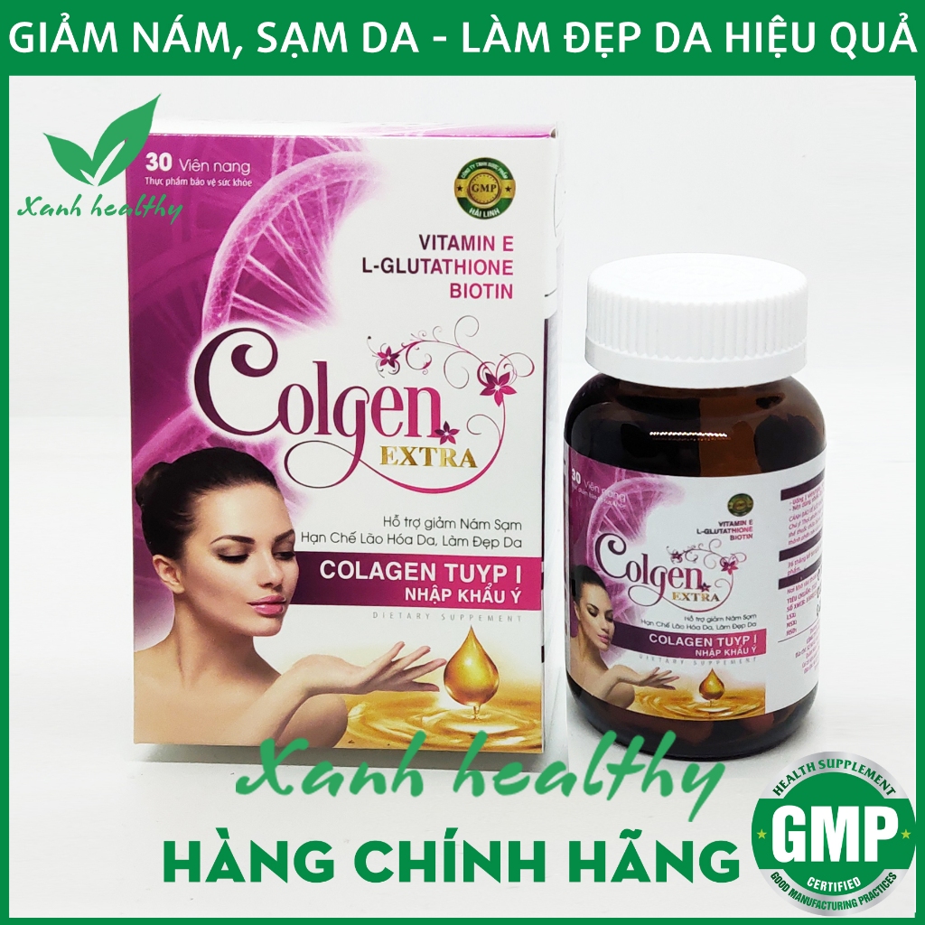 Viên uống sáng da COLGEN EXTRA CHÍNH HÃNG - trắng da giảm nám, sạm da, khô da, giúp da mịn màng, cằng tràn sức sống