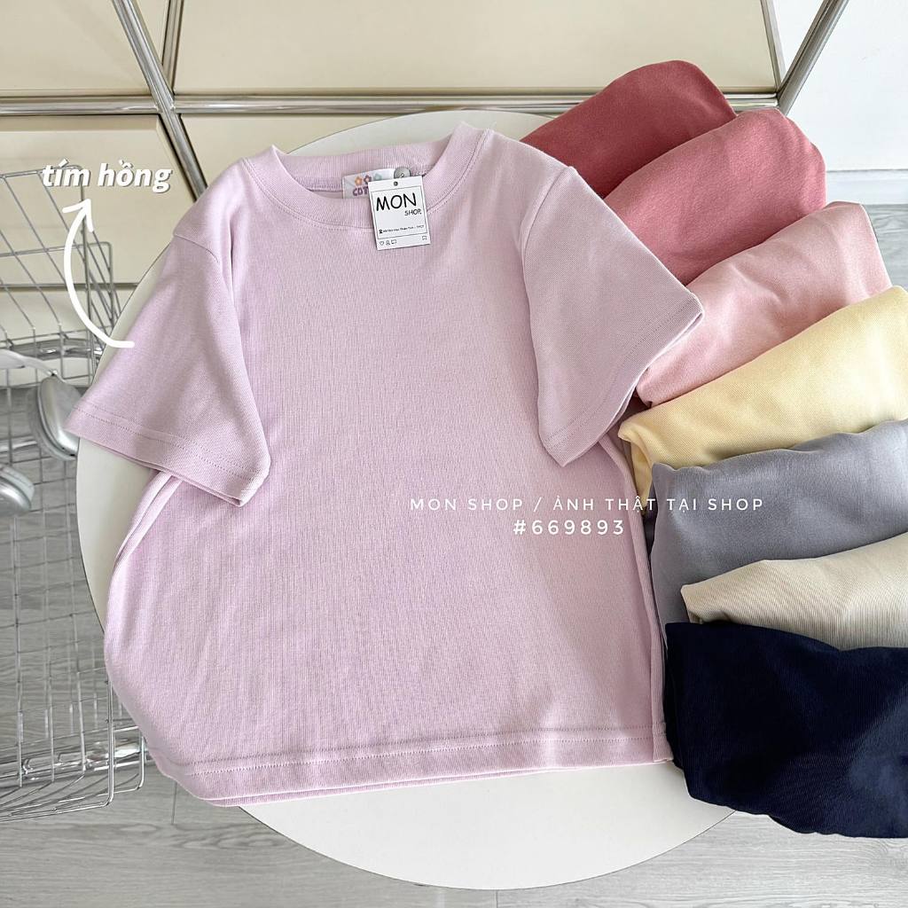Áo babytee thun gân trơn 669893