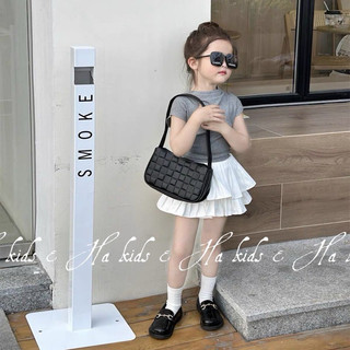 Set áo thun tăm cv xếp ly trắng bé gái 10-30kg