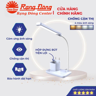 Đèn học Rạng Đông chống cận 6w dễ thương có ống đựng bút, cảm ứng 4 màu ánh sáng bảo vệ thị lực cho bé đọc sách RDRL45