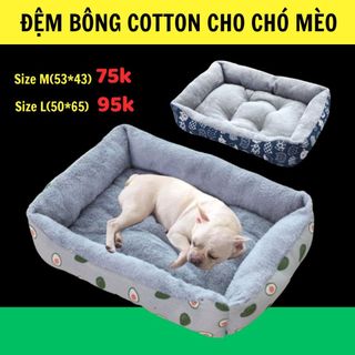 Đệm cho chó mèo - đệm ngủ hình chứ nhật cho thú cưng