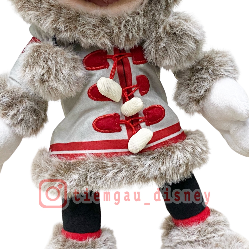 Gấu bông Minnie áo lông xám phiên bản Giáng Sinh - Noel - Merry Christmas - Chính hãng Disney