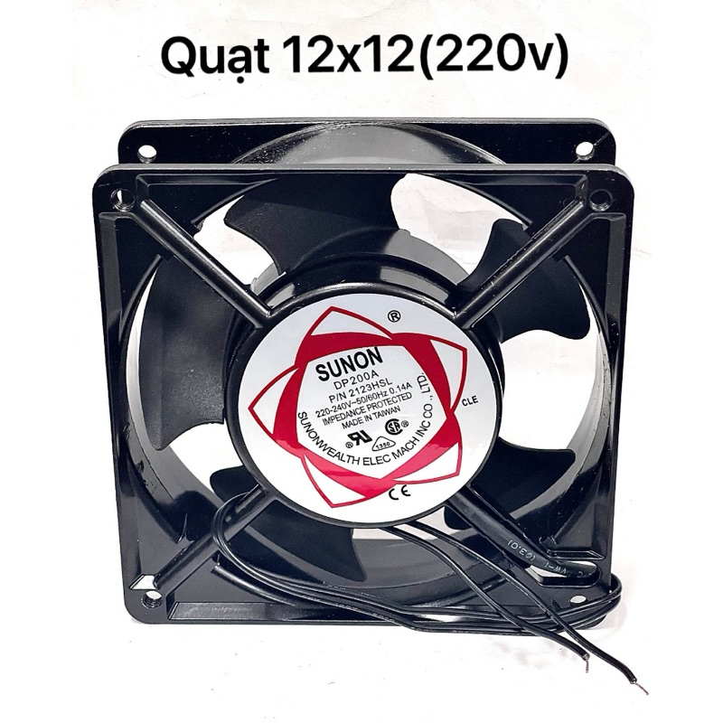 Quạt tản nhiệt 12x12cm 220v