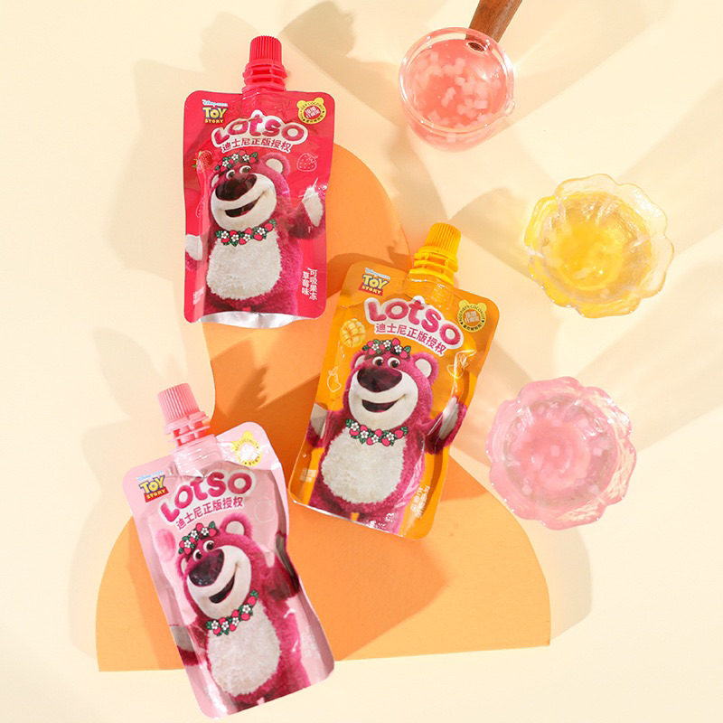 Nước Thạch Trái Cây Gấu Dâu Lotso 3 Vị Hoa Quả 63G