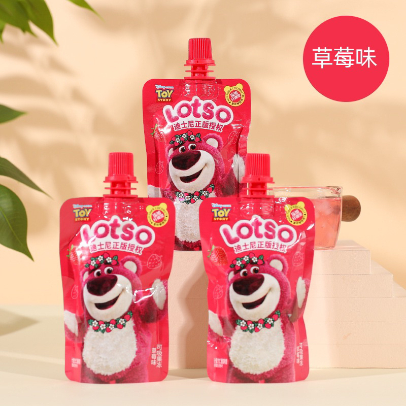Nước Thạch Trái Cây Gấu Dâu Lotso 3 Vị Hoa Quả 63G
