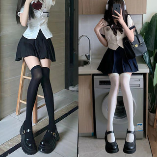 Vớ đùi mỏng đen trắng