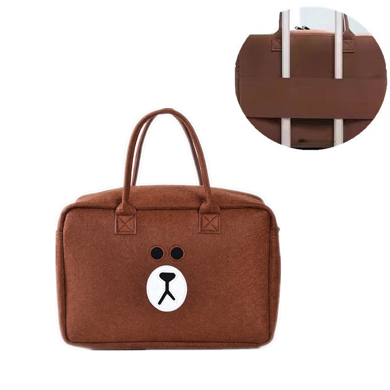 Túi HÌNH GẤU hot trend 2022 vải nỉ đi biển, đi du lịch