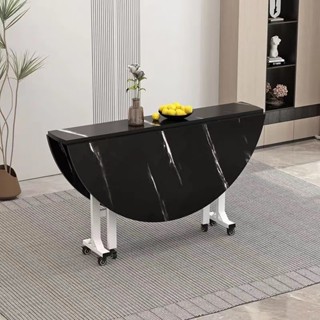 ۞✓Gấp bàn tròn thuận tiện dựa vào tường để tiết kiệm không gian, căn hộ nhỏ nhiều người nhà bếp phòng khách bàn ăn