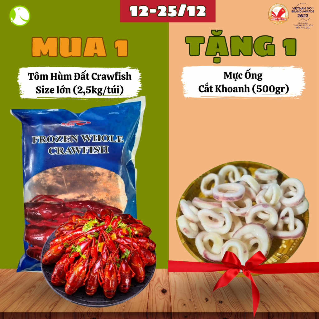 Tôm Hùm Đất Crawfish Thịt Siêu Giai Ngọt Gía Tốt Size Lớn - 2,5kg/túi