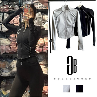 áo khoác croptop thể thao GYMBO cao cấp kiểu dáng tay dài xỏ ngón tập gym yoga đạp xe chạy bộ ôm body fit dáng