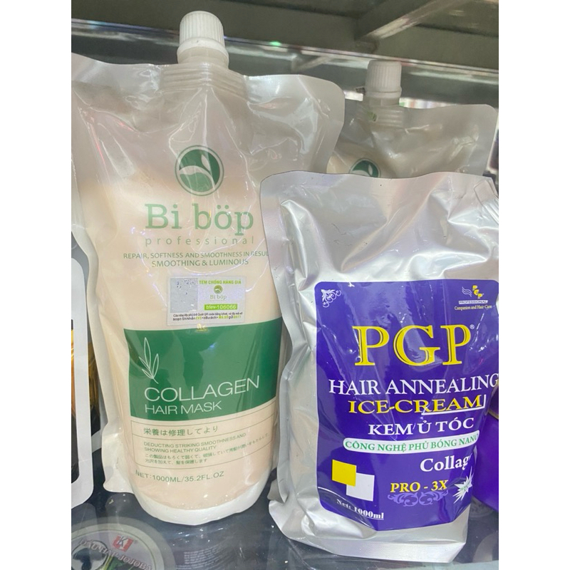 hấp dầu ủ tóc phục hồi tóc hư tổn phủ bóng collagen TGP 1000ml
