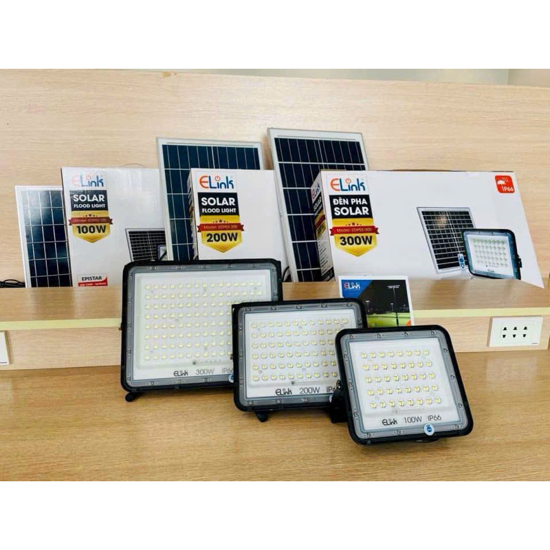 ĐÈN PHA NĂNG LƯỢNG MẶT TRỜI ELINK 100W - 200W - 300W - 500W - MUA 1 ĐÈN TẶNG 1 NÓN BẢO HIỂM