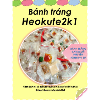 Bánh tráng phơi sương sate muối nhuyễn hành phi túi zip
