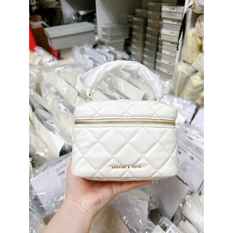 Túi quai xách nữ mini chần bông trám