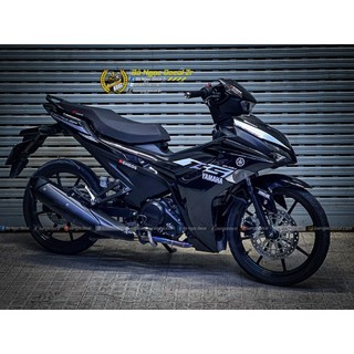 Tem dán giả zin xe exciter 155 màu đen trắng