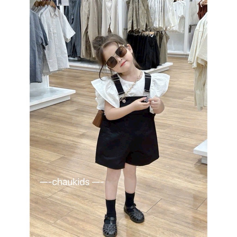 yếm kaki mềm có kèm áo sơmi tay viền 8-20kg siêu xịn đep (sỉ adb zaI0 giá tận gốc)