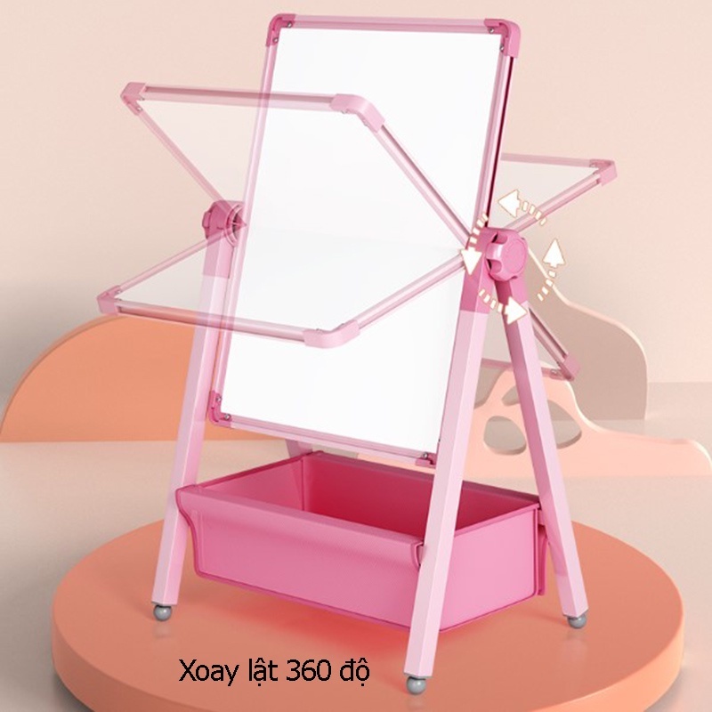 Bảng vẽ trẻ em hai mặt có từ tính, viết xoá dễ dàng, không bám bụi cho bé