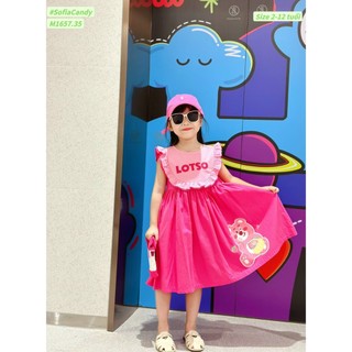 Váy gấu dâu cực xinh yêu bé gái