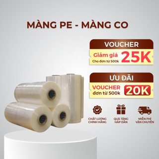 Màng PE, màng chít, màng co pe quấn hàng hóa, quấn pallet đủ kích thước chống bụi bẩn, bảo vệ hàng hóa