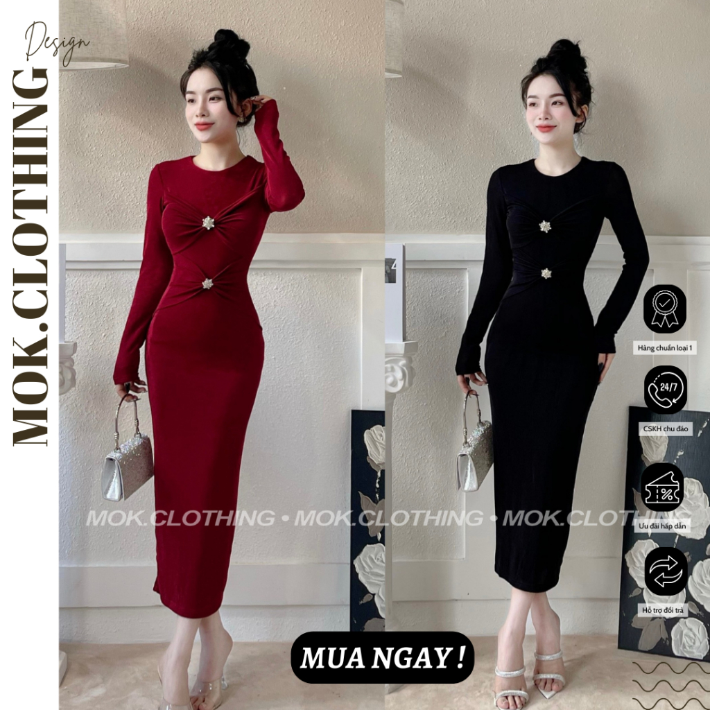 Váy body dáng dài thiết kế sang chảnh đi tiệc - Nx5515