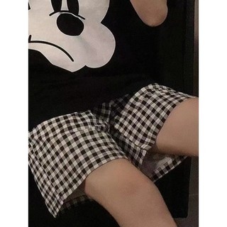 Quần Đùi nữ mặc nhà, mặc ngủ NEONVN - Quần đùi caro nữ mặc nhà chất đũi mềm mại, thoáng mát, quần short nữ mặc nh