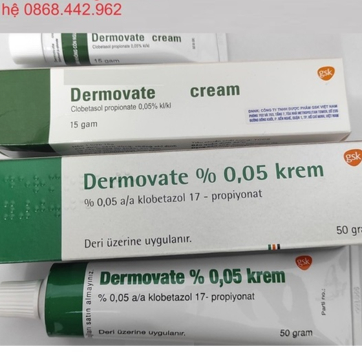 Kem bôi da vẩy nến Demovat Cream Thái Lan tuýp to 50g bôi ngứa á sừng