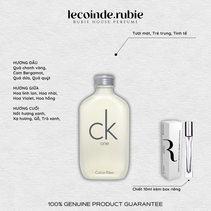 Nước Hoa Calvin Klein ONE - BE 100ml / 200ml