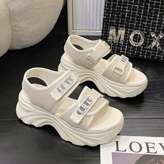 Dép Quai Hậu Nữ Sandal Nữ Độn Đế Kim Tuyến SD04 Cao Cấp