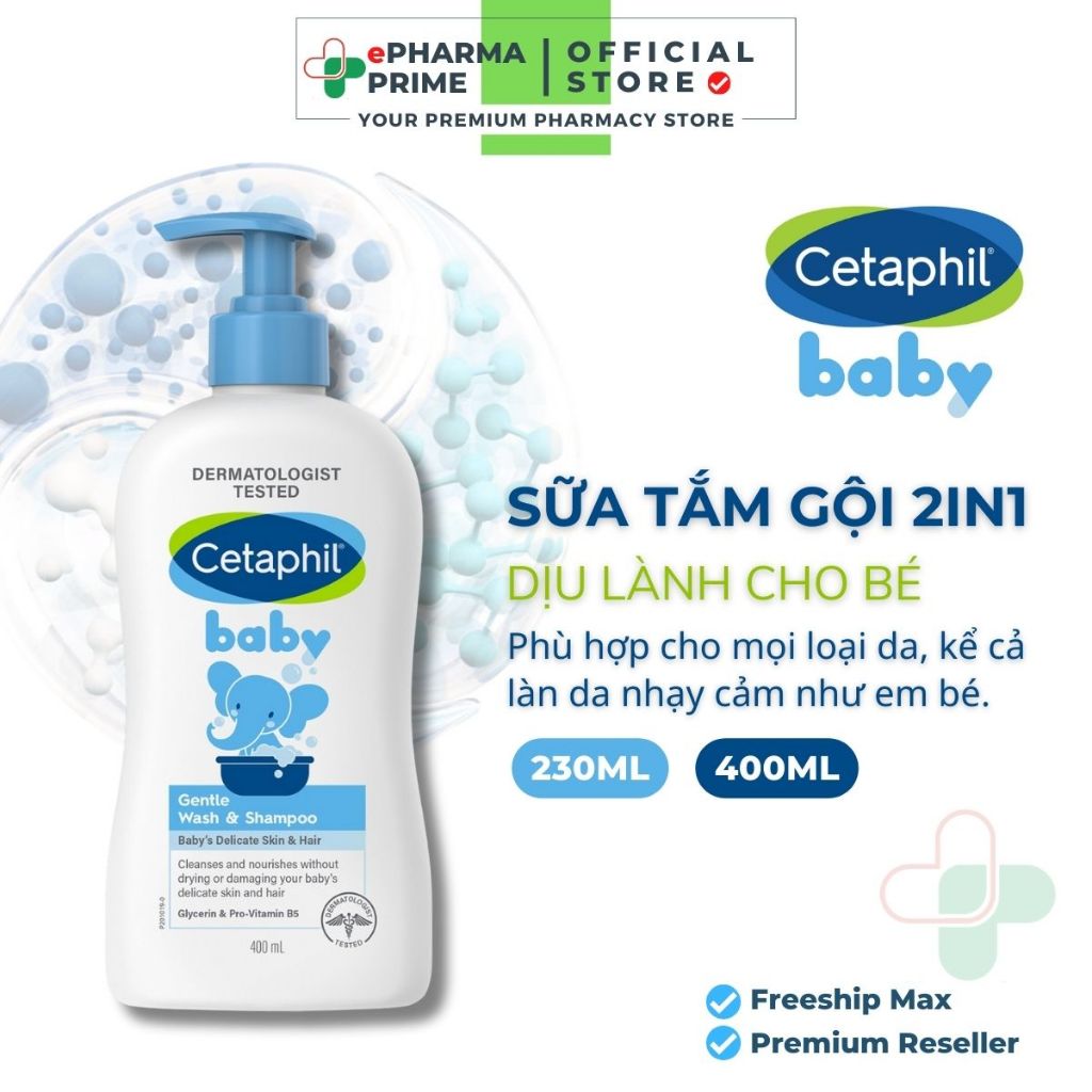 Sữa Tắm Gội Cetaphil Baby Gentle Wash 2in1 Dịu Lành Cho Bé