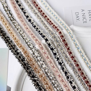 Vải ren tua rua phụ kiện trang trí quần áo, túi xách, giày dép đồ handmade,.. dài 1m bản rộng 1.5cm